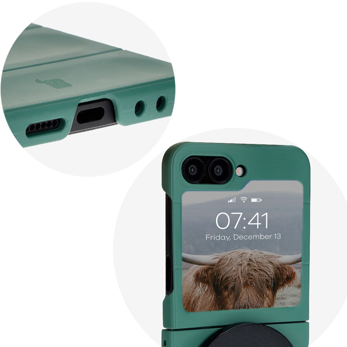 Precise cutouts and compatibility with wireless charging in Bison Case Tur