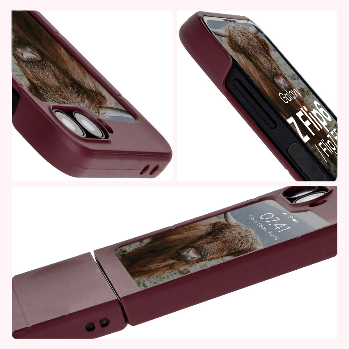 Textured sides and raised edges of the screen and camera in Bizon Case Tur