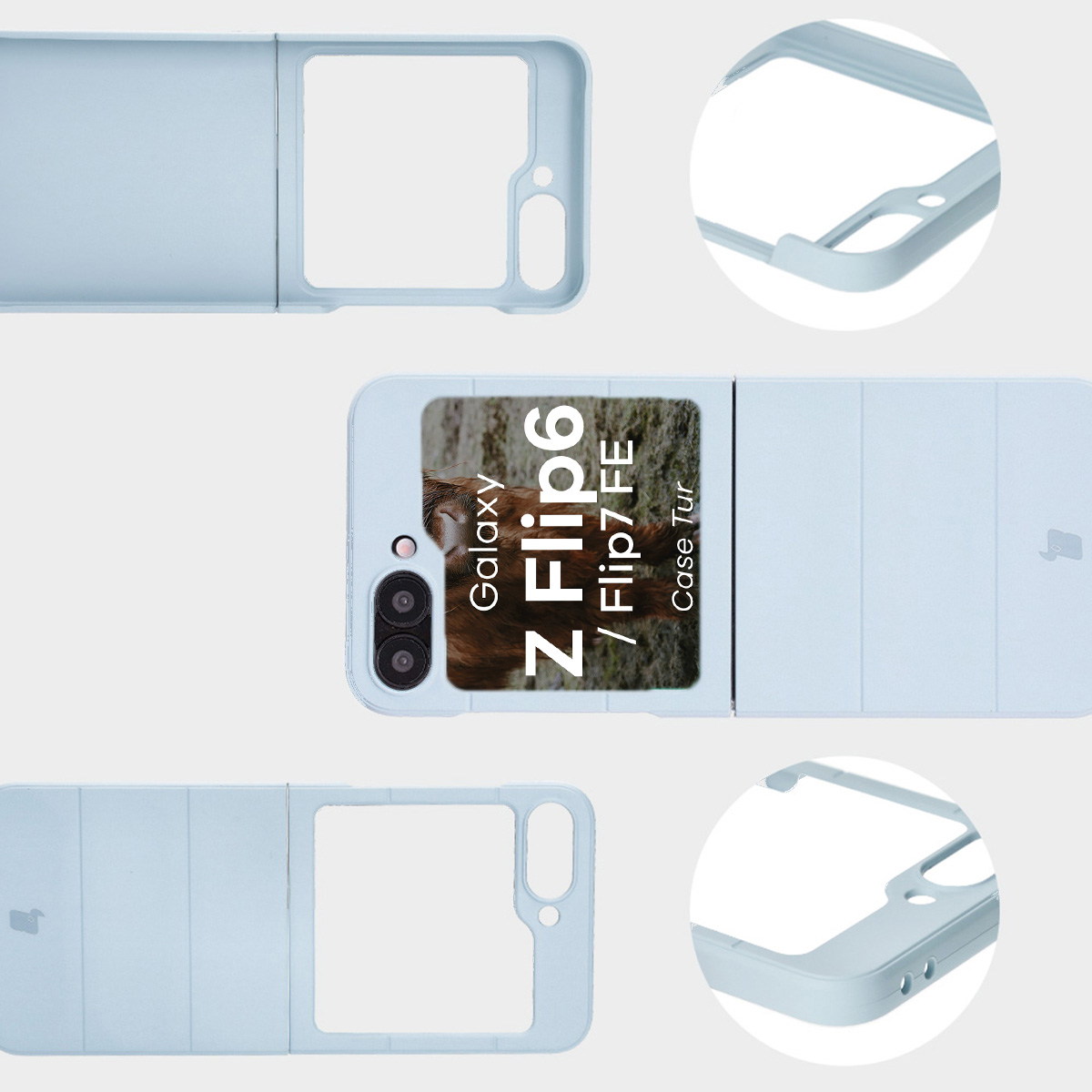 Mikrofaserpolsterung, Vertiefungen auf der Rückseite und verstärkte Ecken im Bizon Case Tur Etui