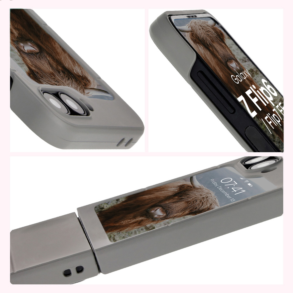 Textured sides and raised edges of the screen and camera in the Bison Case Tur