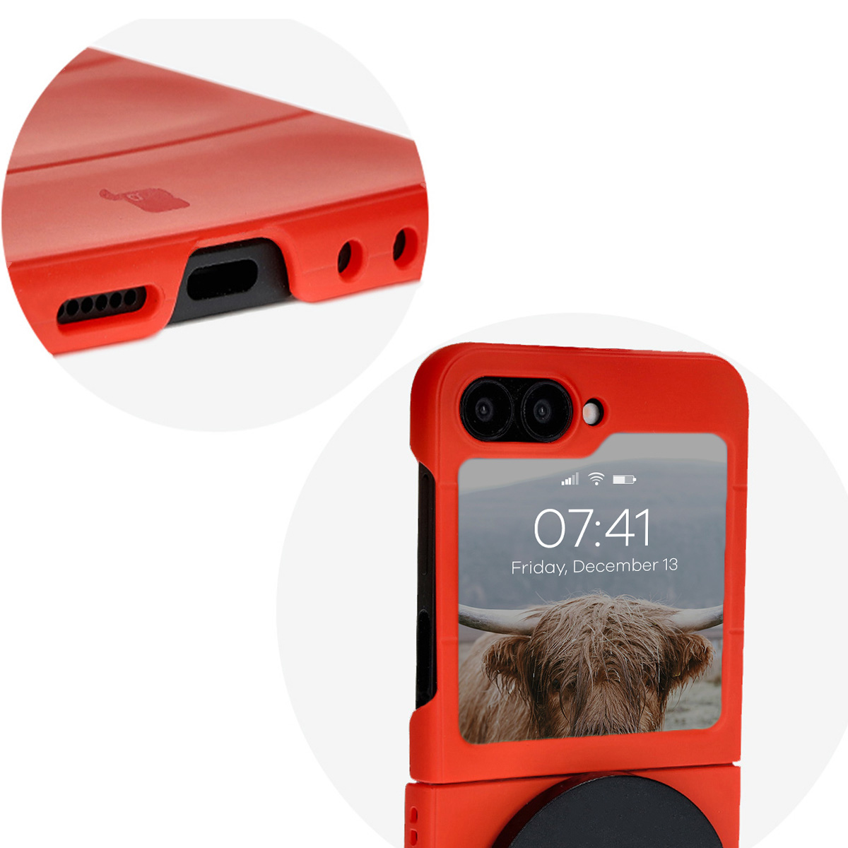 Decupaje precise și compatibilitate cu încărcarea wireless în husă Bizon Case Tur