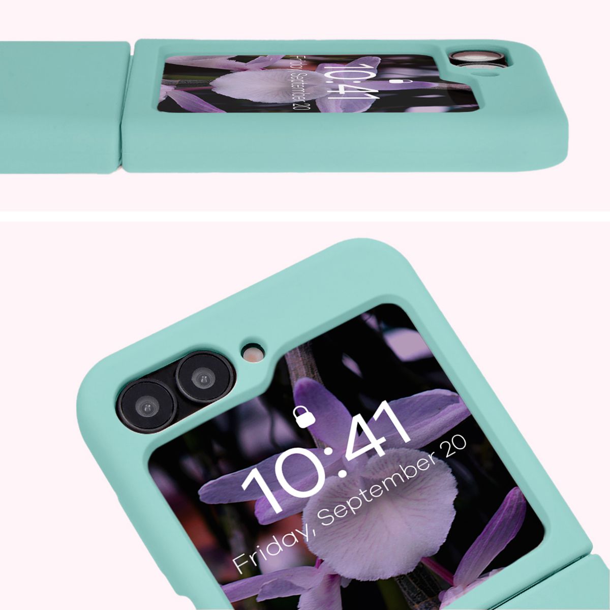 Prim-plan pe decupajul pentru lentile în husa Bizon Soft Case