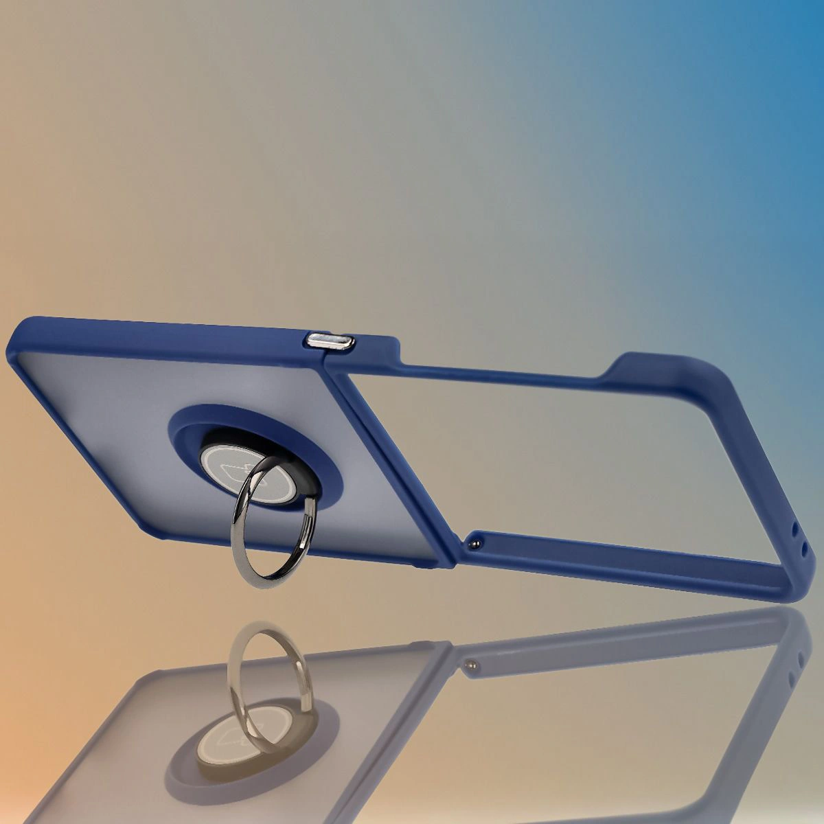 Uchwyt jako podstawka w etui Bizon Hybrid Ring do Galaxy Z Flip7