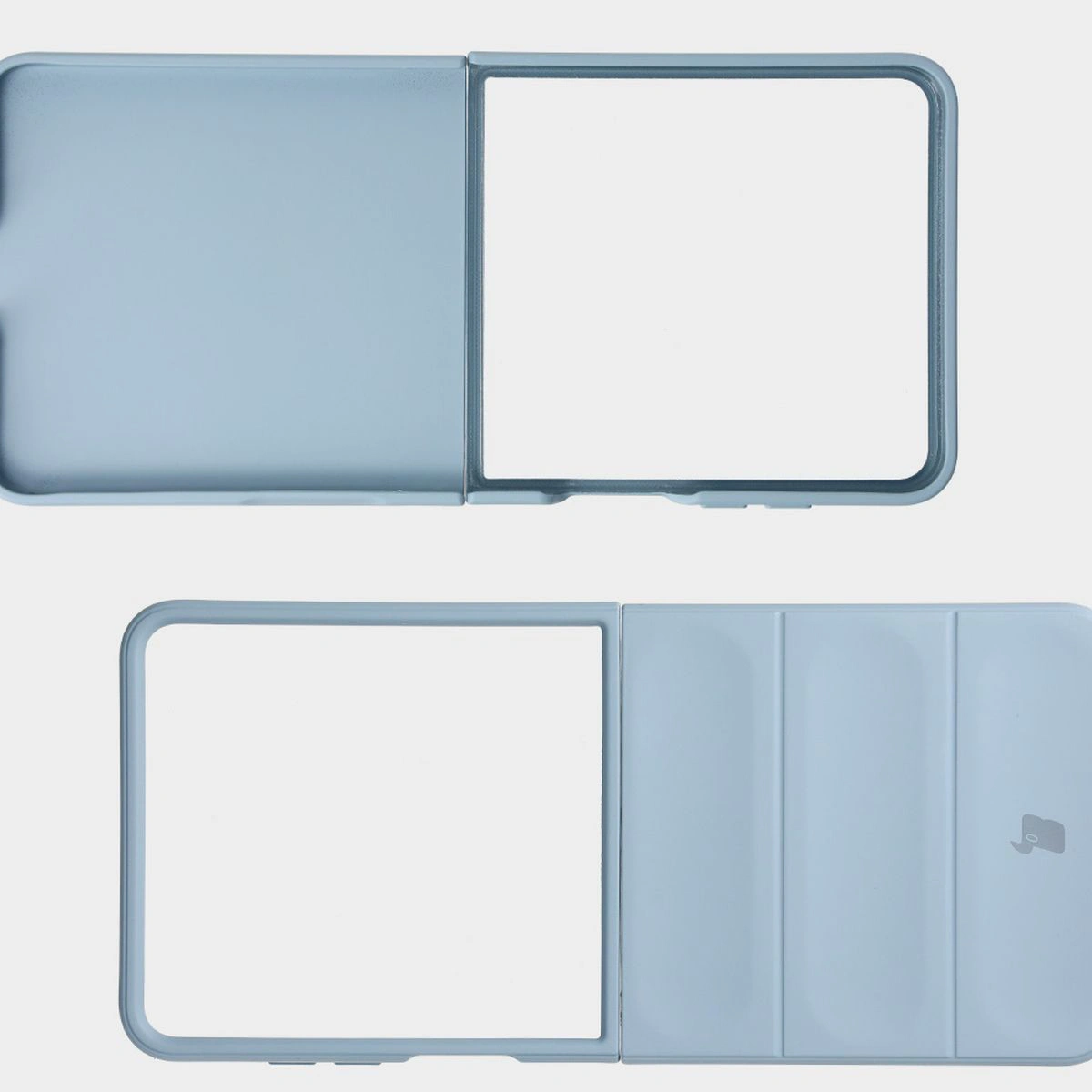 Vertiefungen auf der Rückseite und verstärkte Ecken im Bizon Case Tur für Galaxy Z Flip7