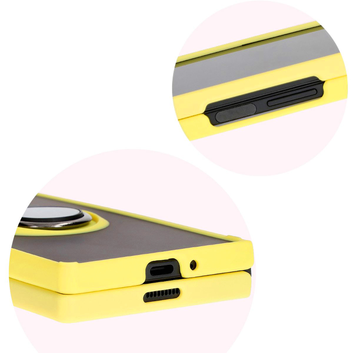 Decupaje precise și capace integrate în husa Bizon Case Hybrid Ring