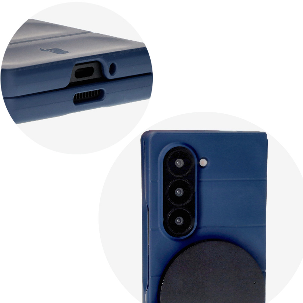 Präzise Ausschnitte und Kompatibilität mit kabellosem Laden im Etui Bizon Case Tur