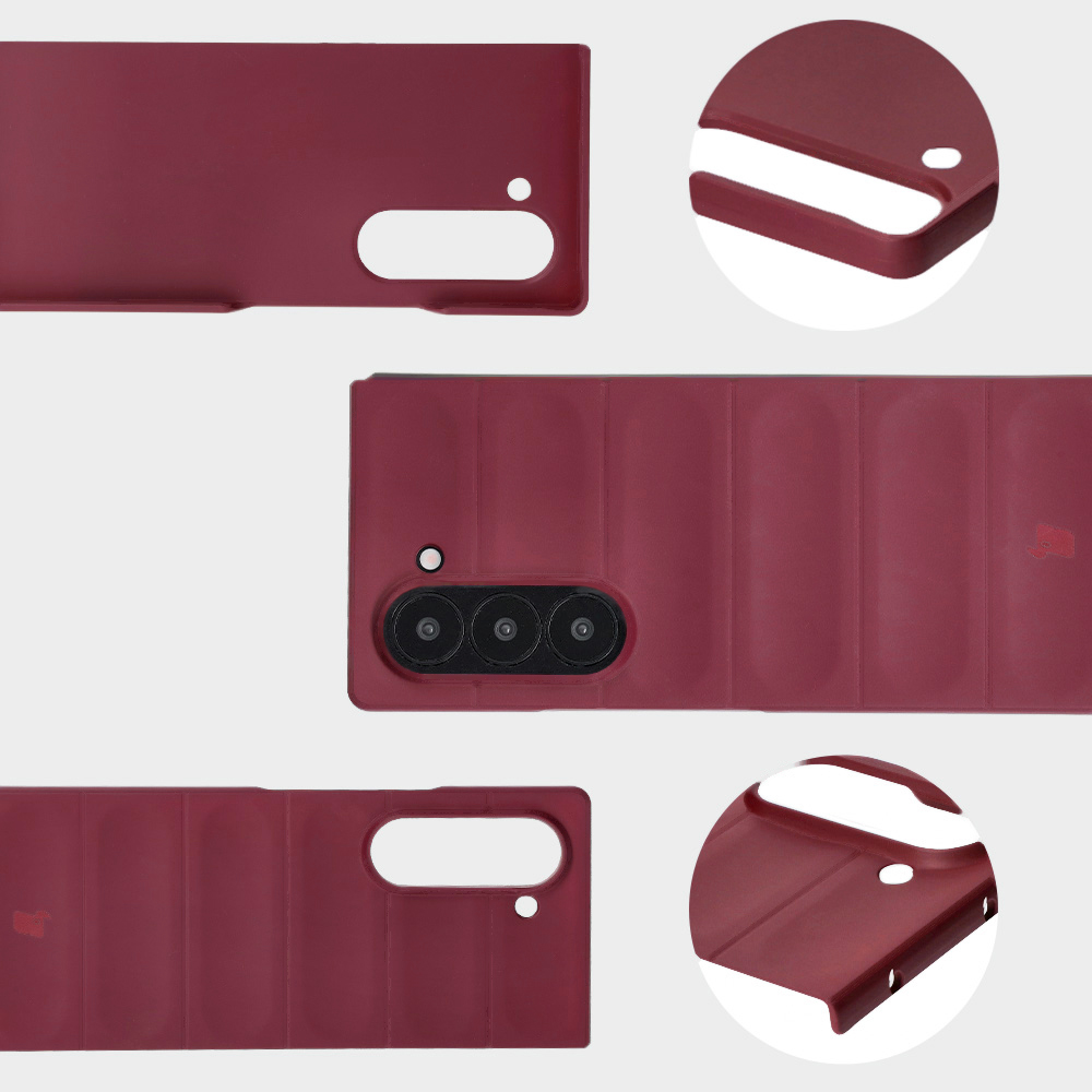 Strukturierte Seiten und erhöhte Kanten für Bildschirm und Kamera im Etui Bizon Case Tur