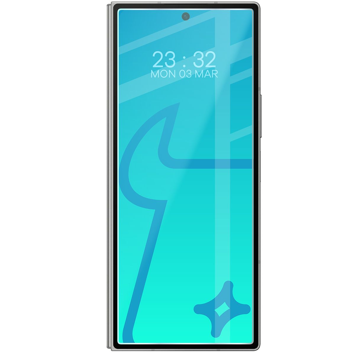 Szkło Bizon Glass Clear 2 nałożone na ekran telefonu