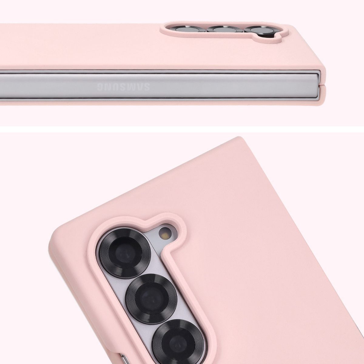 Zbliżenie na wycięcie na obiektywy w etui Bizon Soft Case