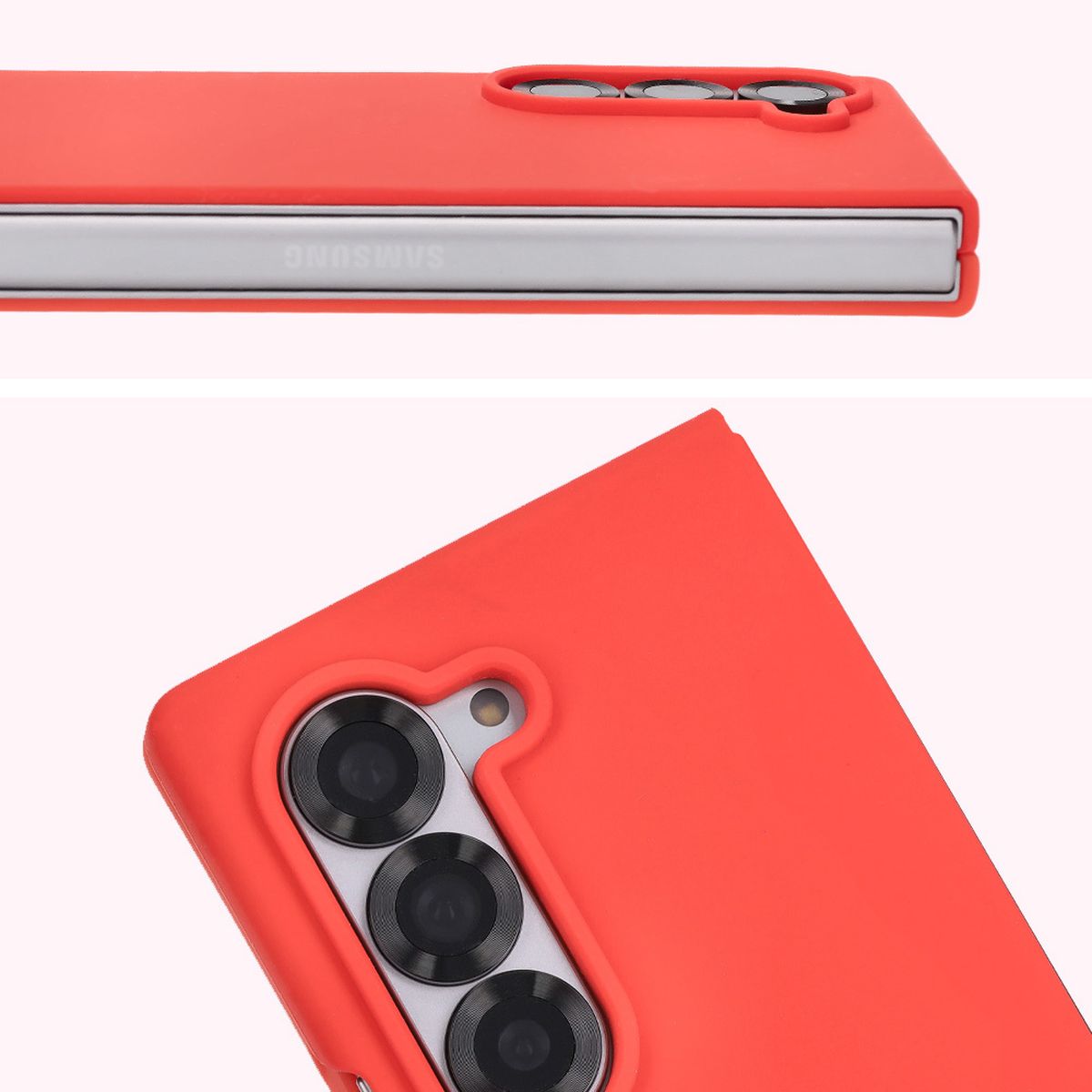 Zbliżenie na wycięcie na obiektywy w etui Bizon Soft Case