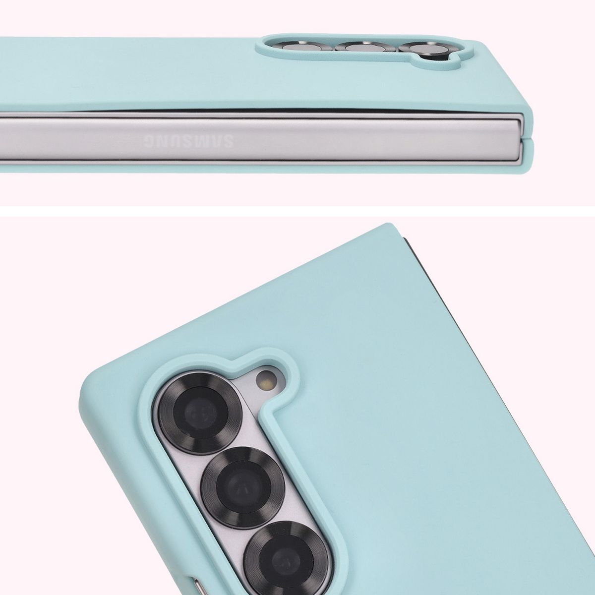 Prim-plan pe decupajul pentru lentile în husa Bizon Soft Case