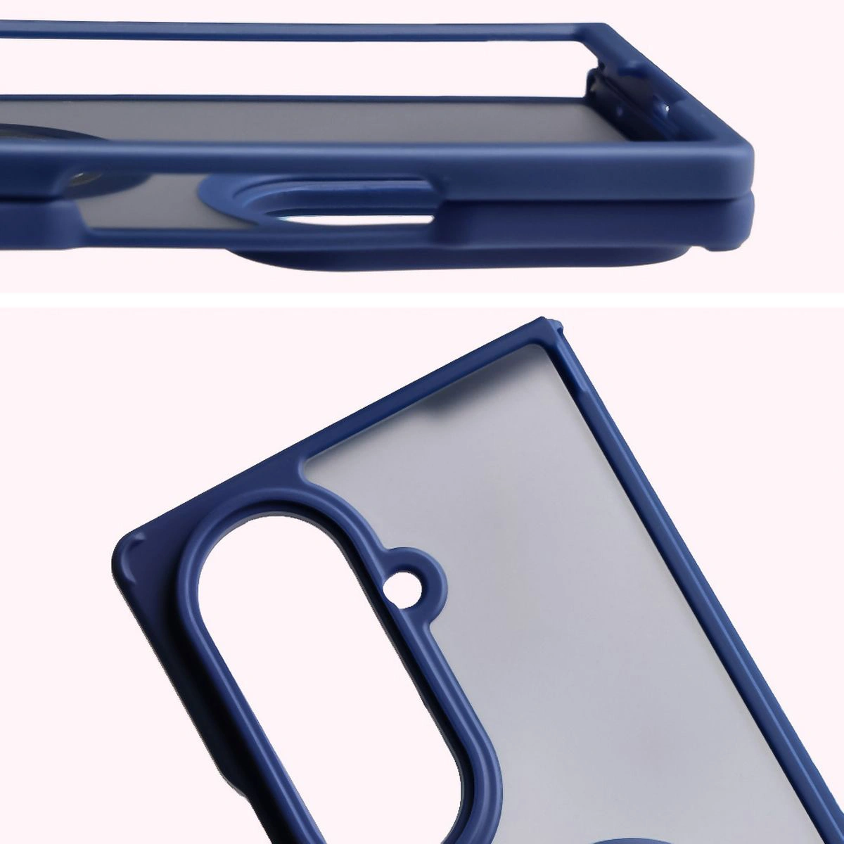 Close-up of raised edges around the display and camera island in Bizon Hybrid Ring case for Galaxy Z Fold7