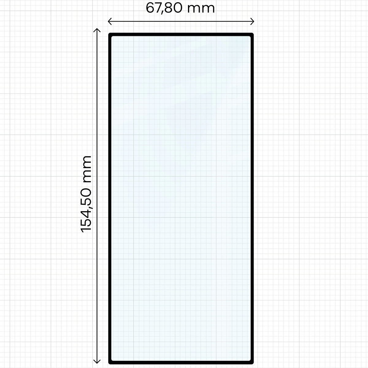 Wymiary szkła Bizon Glass Edge 2 do Samsung Galaxy Z Fold7