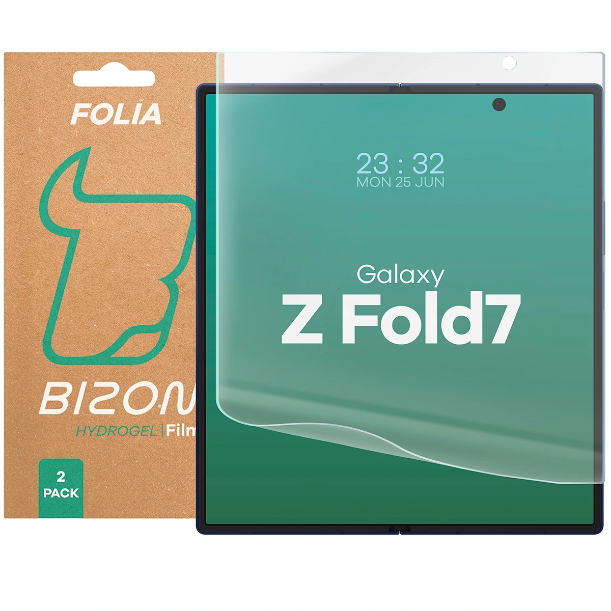 Box and hydrogel film for the central screen Bizon Glass Hydrogel Mid Duo for Samsung Galaxy Z Fold7