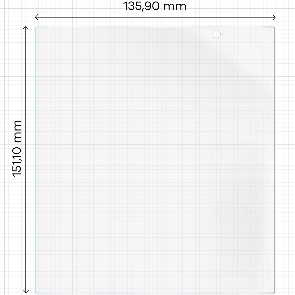 Measuring tape with dimensions of Bizon Glass Hydrogel Mid Duo hydrogel film for Samsung Galaxy Z Fold7