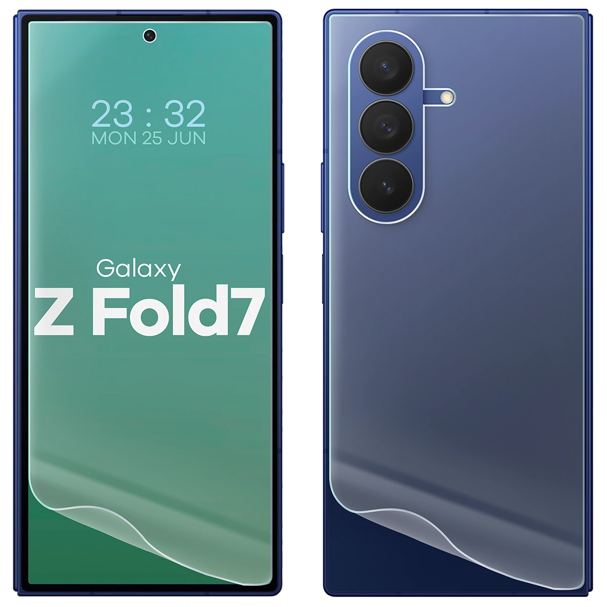 Przezroczystość zestawu folii hydrożelowych na telefon Bizon Glass Hydrogel Pack do Samsung Galaxy Z Fold7