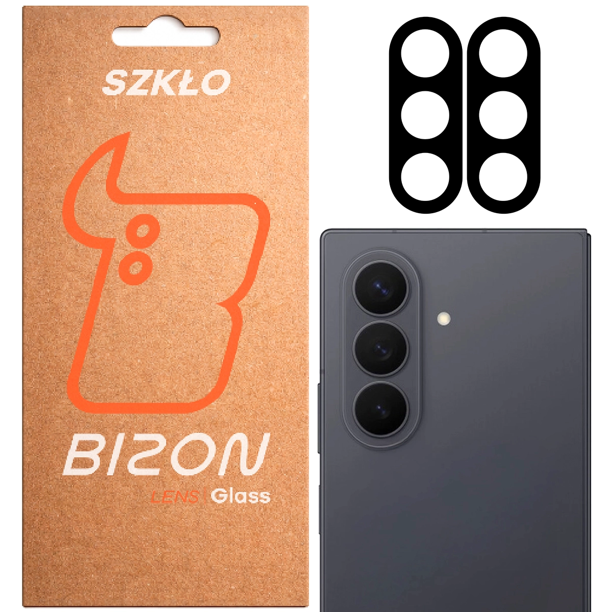 Pudełko i 2 sztuki szkła na aparat Bizon Glass Lens do Samsung Galaxy Z Fold8 Ultrai