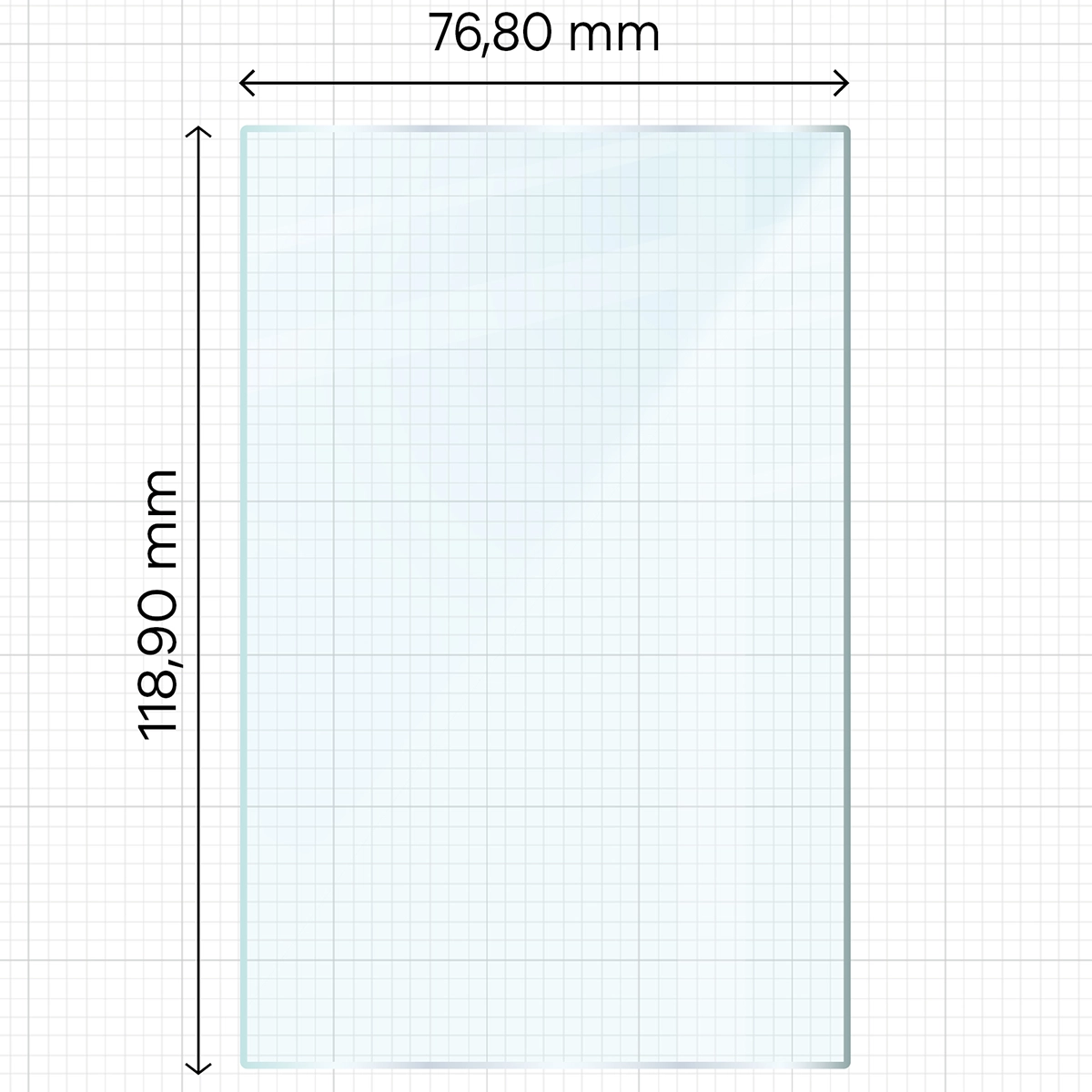 Miarka z wymiarami szkła hartowanego Bizon Glass Clear Duo do Samsung Galaxy Z Fold8