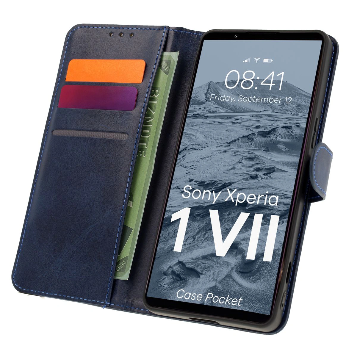 Flap case with card slots Bison Case Pocket for Sony Xperia 1 VII