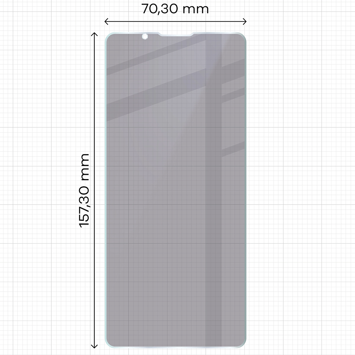 Wymiary szkła Bizon Hybrid Shadow do Sony Xperia 1 VIII