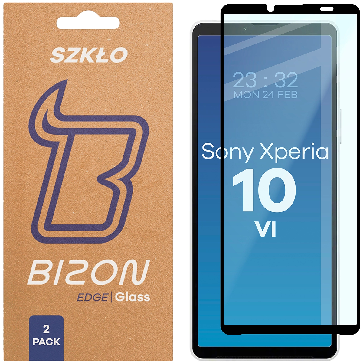 Szkło hartowane na cały ekran Bizon Glass Edge Duo dla Sony Xperia 10 VI