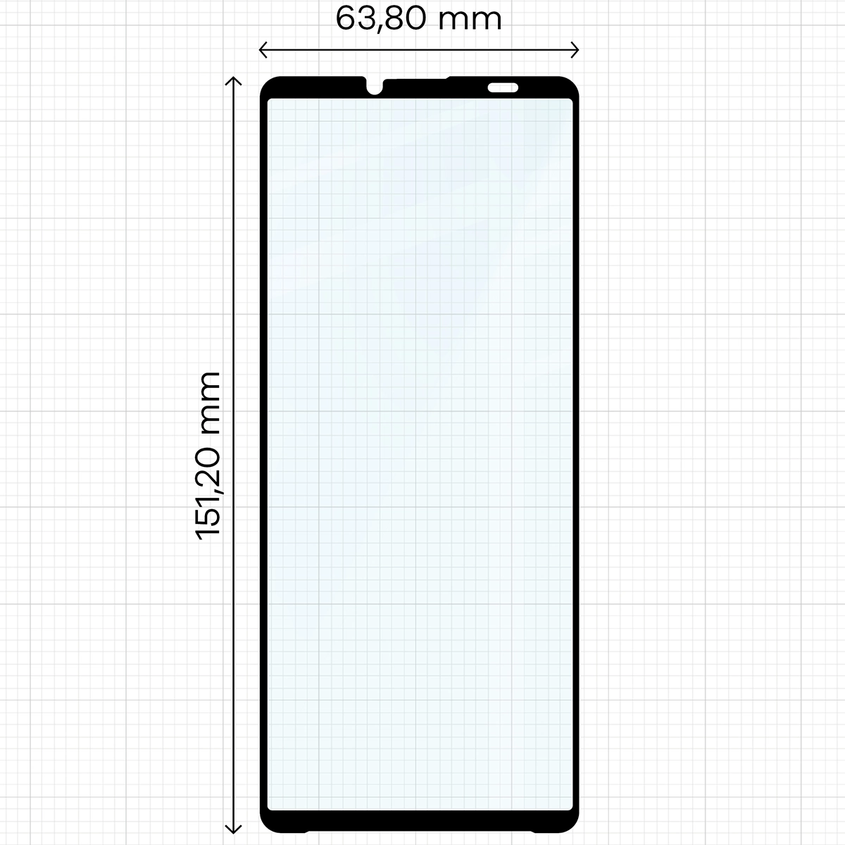 Wymiary szkła Bizon Glass Edge Duo do Sony Xperia 10 VI