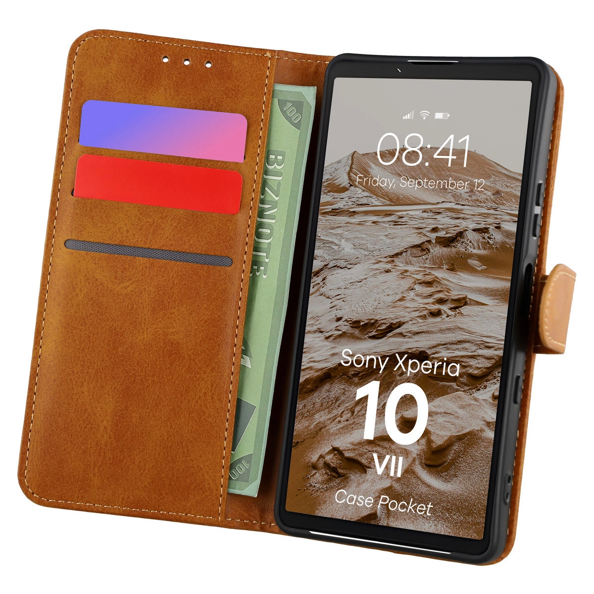 Flap case with card slots Bison Case Pocket for Sony Xperia 10 VII