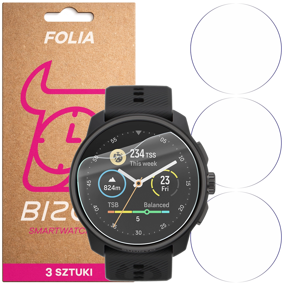 Bizon Watch Film HydroFlex for Suunto Race S