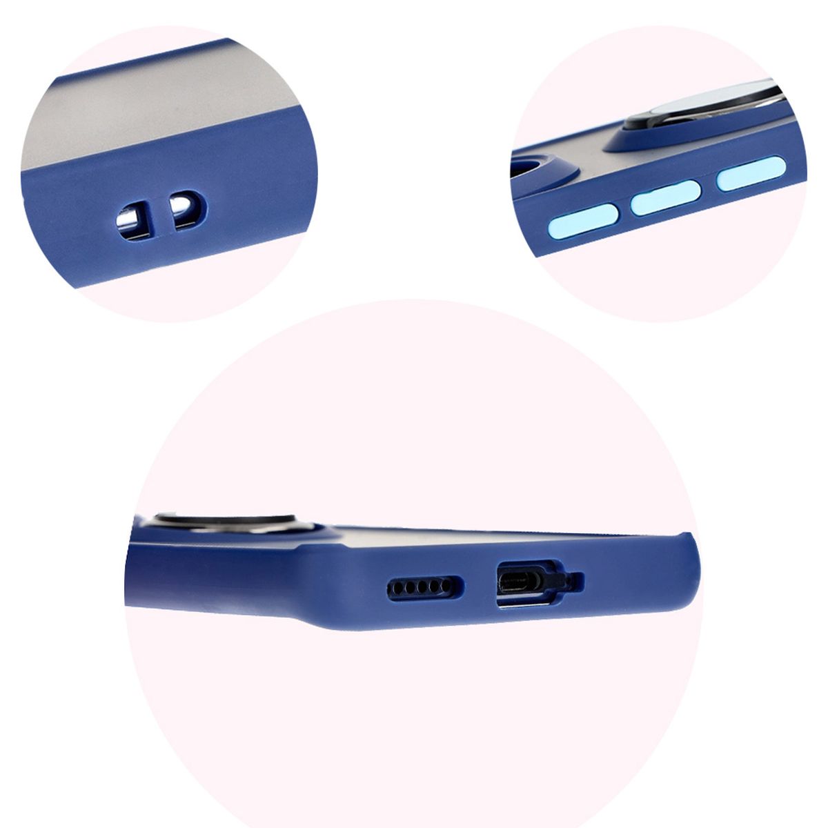 Precise cutouts, integrated covers, and lanyard cutout in Bizon Case Hybrid Ring