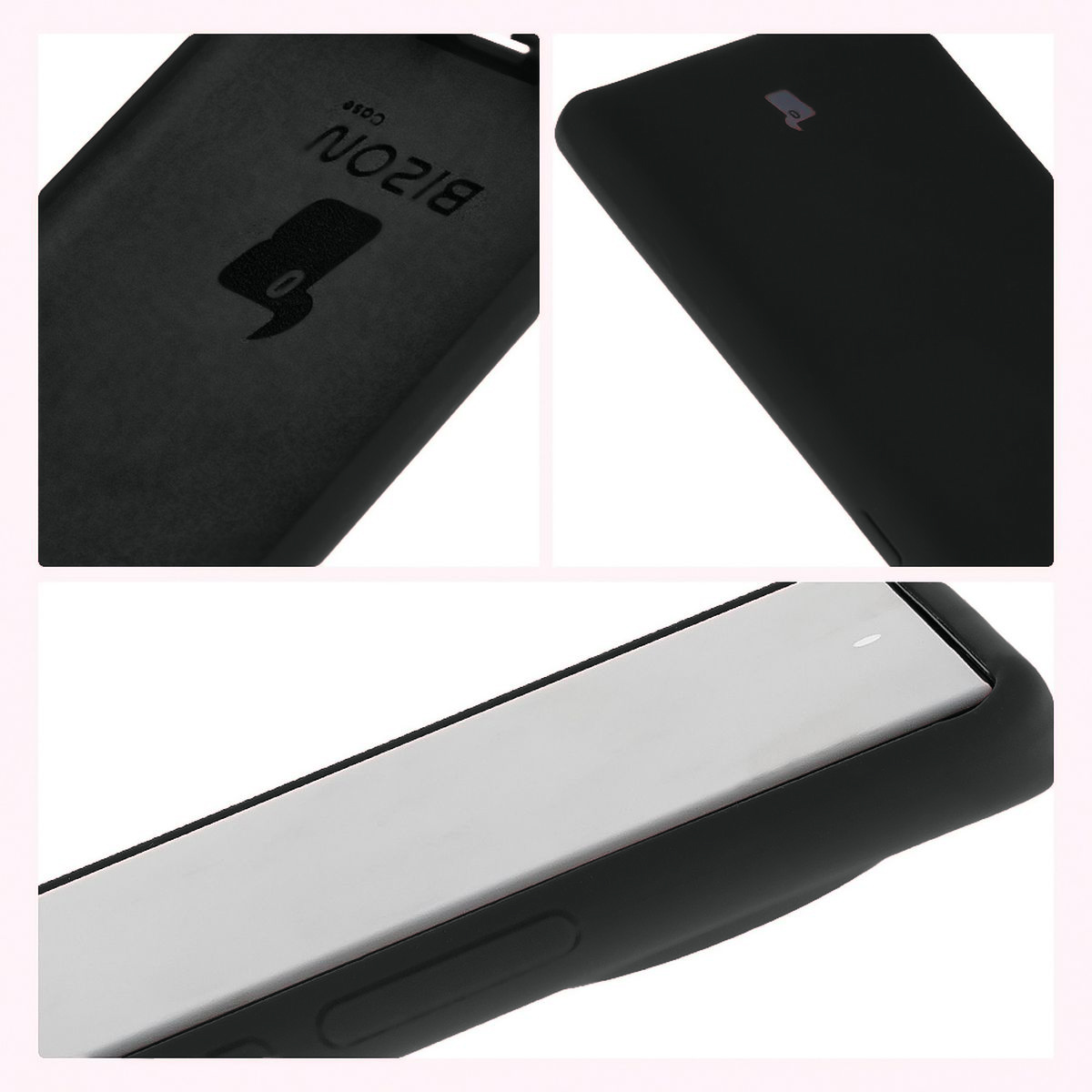 Bizon Soft Case construction: integrated covers, raised edges, and microfiber padding