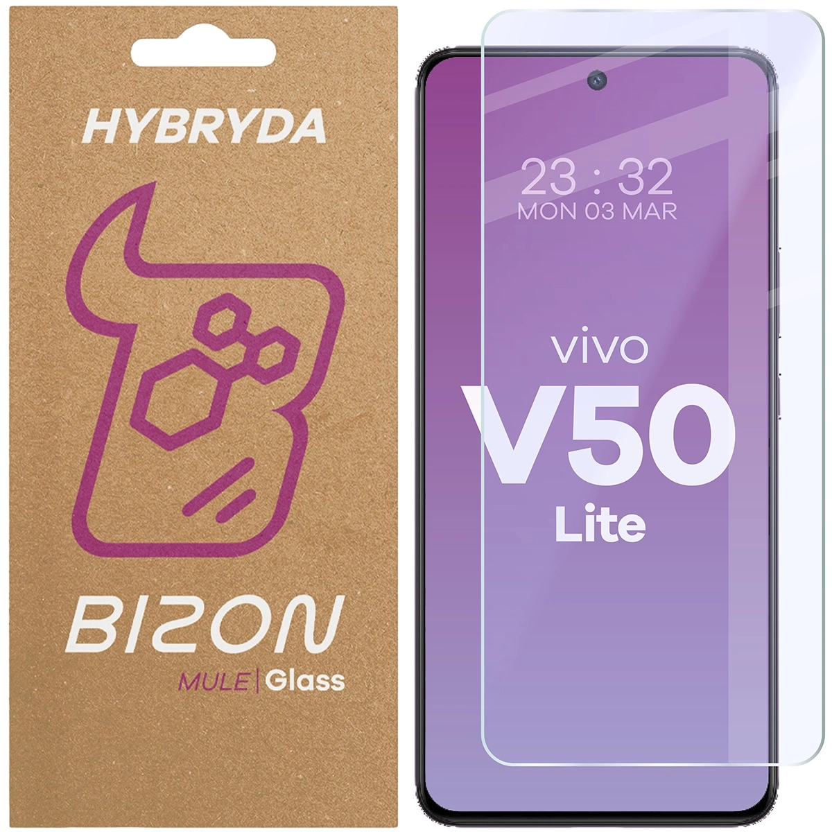 Szkło hybrydowe na ekran Bizon Glass Mule do Vivo V50 Lite 4G/5G