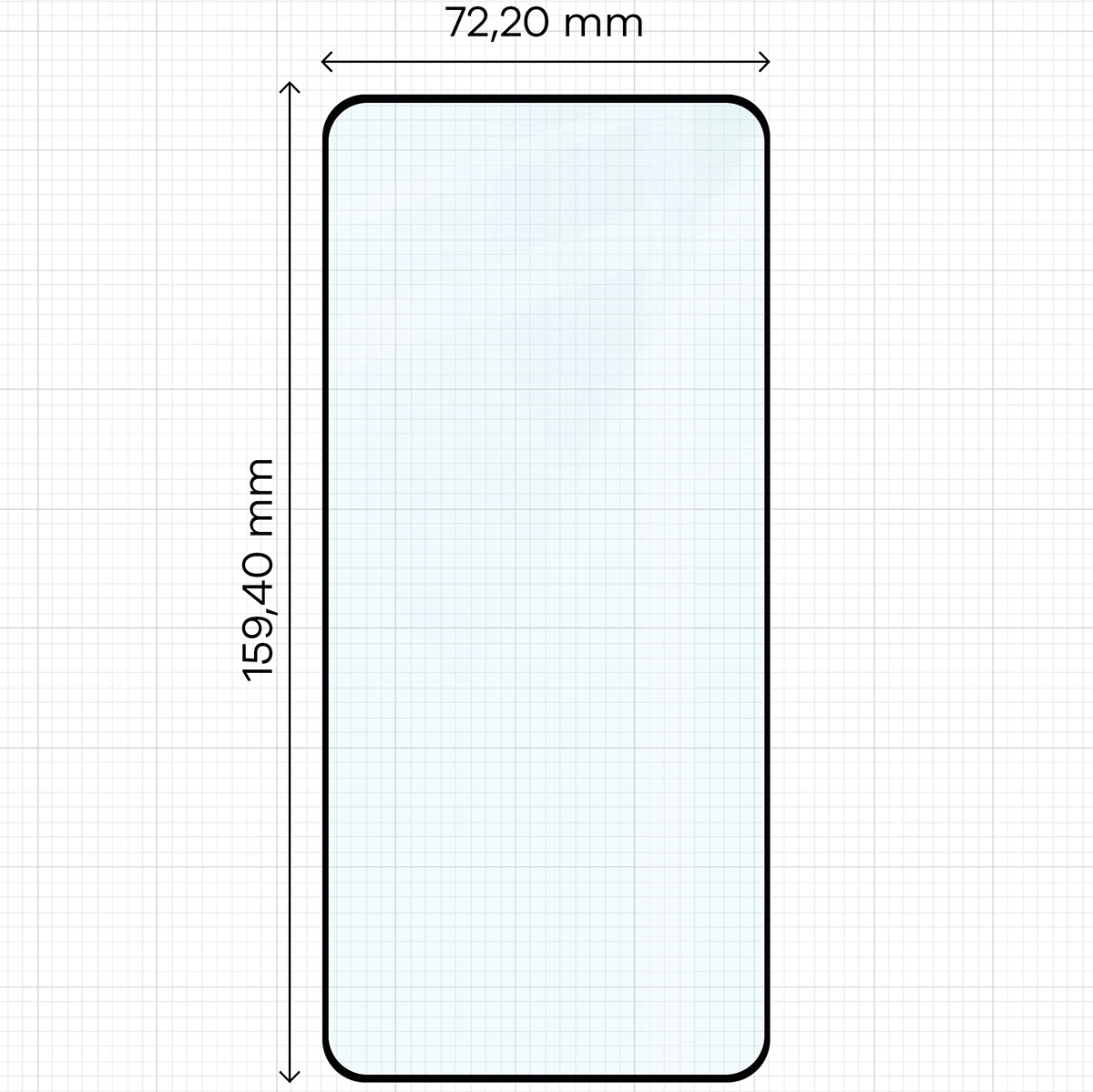 Wymiary szkła Bizon Glass Edge Duo do Vivo V60 Lite 5G