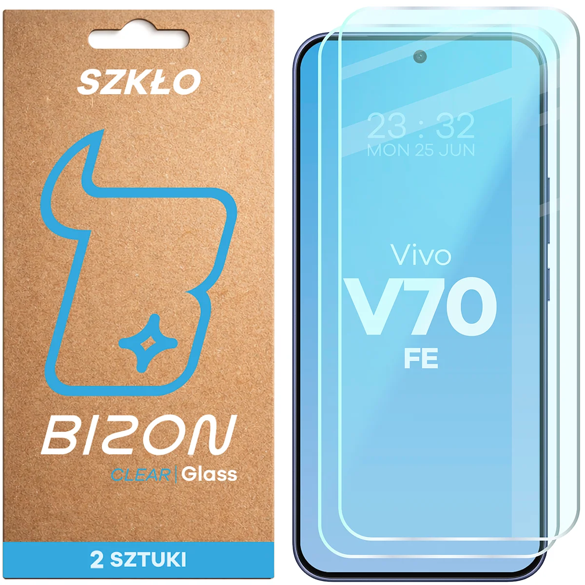 Szkło hartowane Bizon Glass Clear Duo do Vivo V70 FE 5G