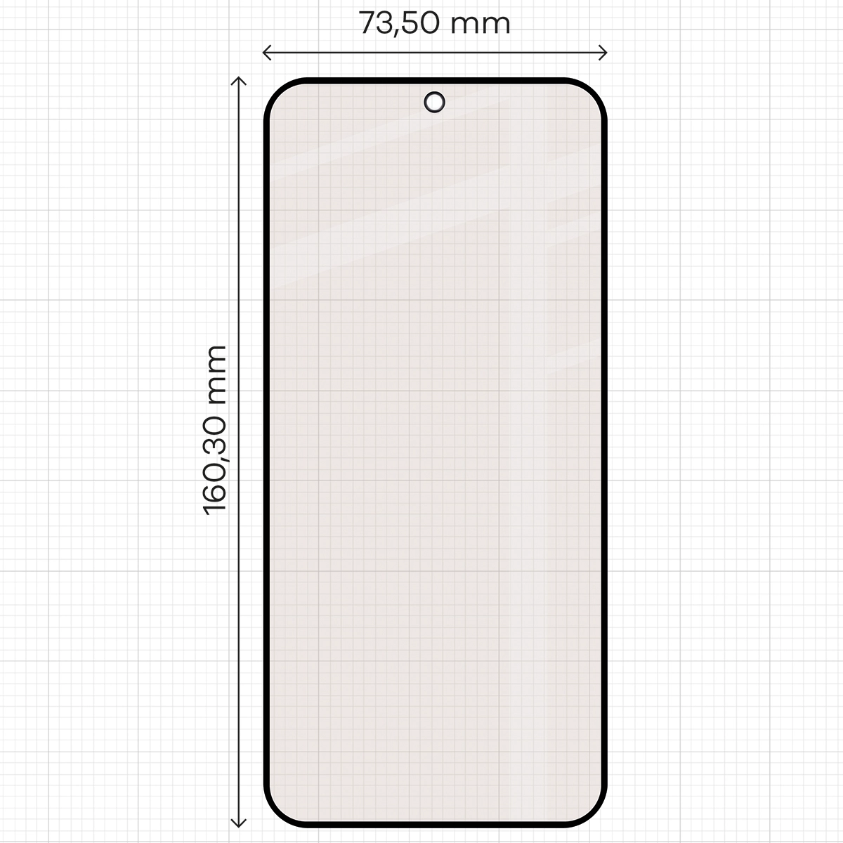 Miarka z wymiarami szkła matowego Bizon Glass Matte do Vivo V70 FE 5G