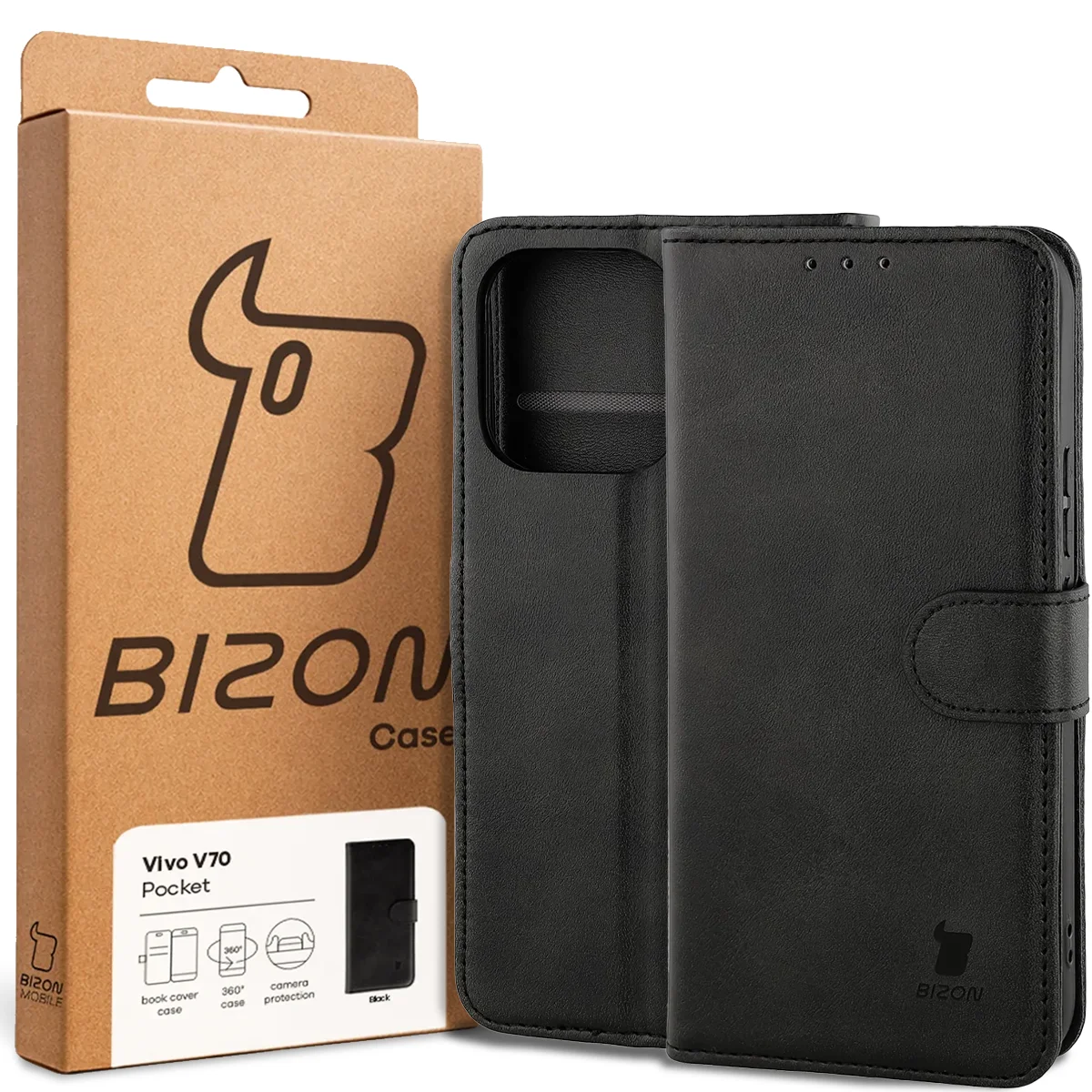 A Bizon Case doboz eleje a Vivo V70 5G-hez készült címkével