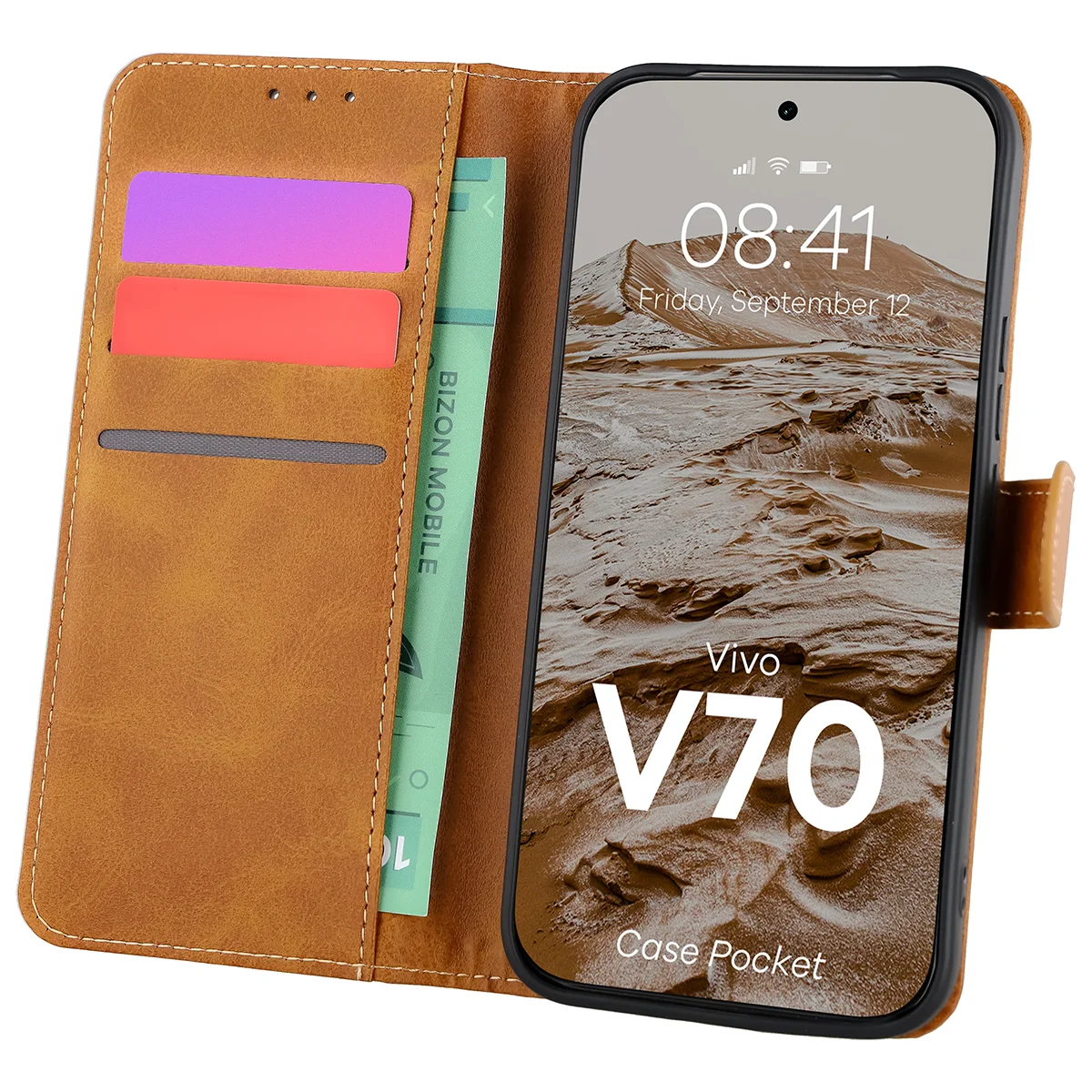 Tok kártyatartó hellyel a Bizon Case Pocket a Vivo V70 5G-hez