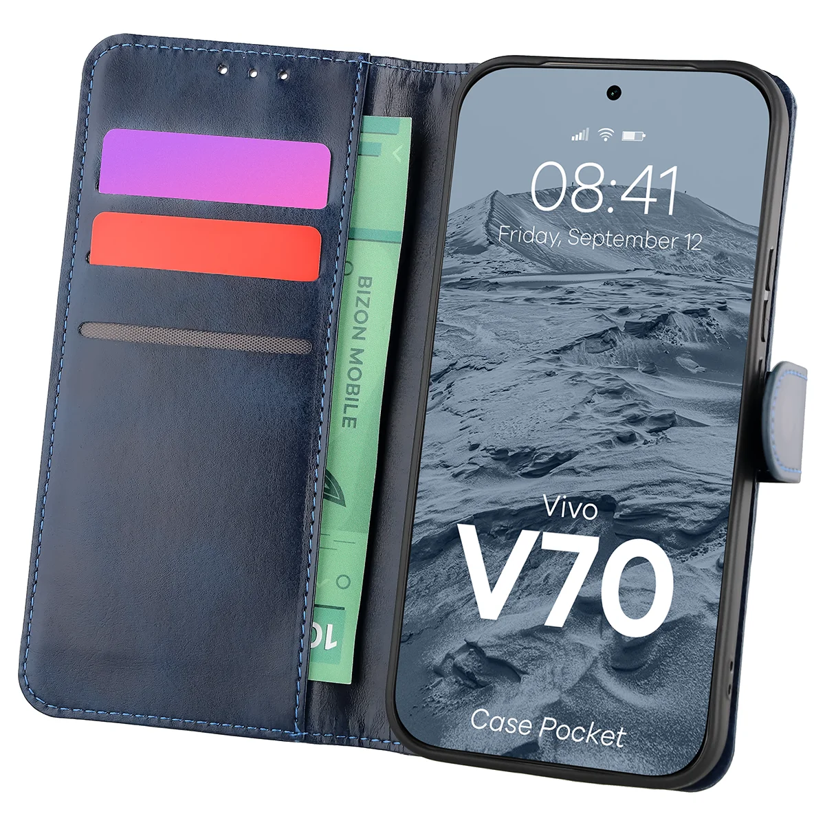 Tok kártyatartó hellyel a Bizon Case Pocket a Vivo V70 5G-hez