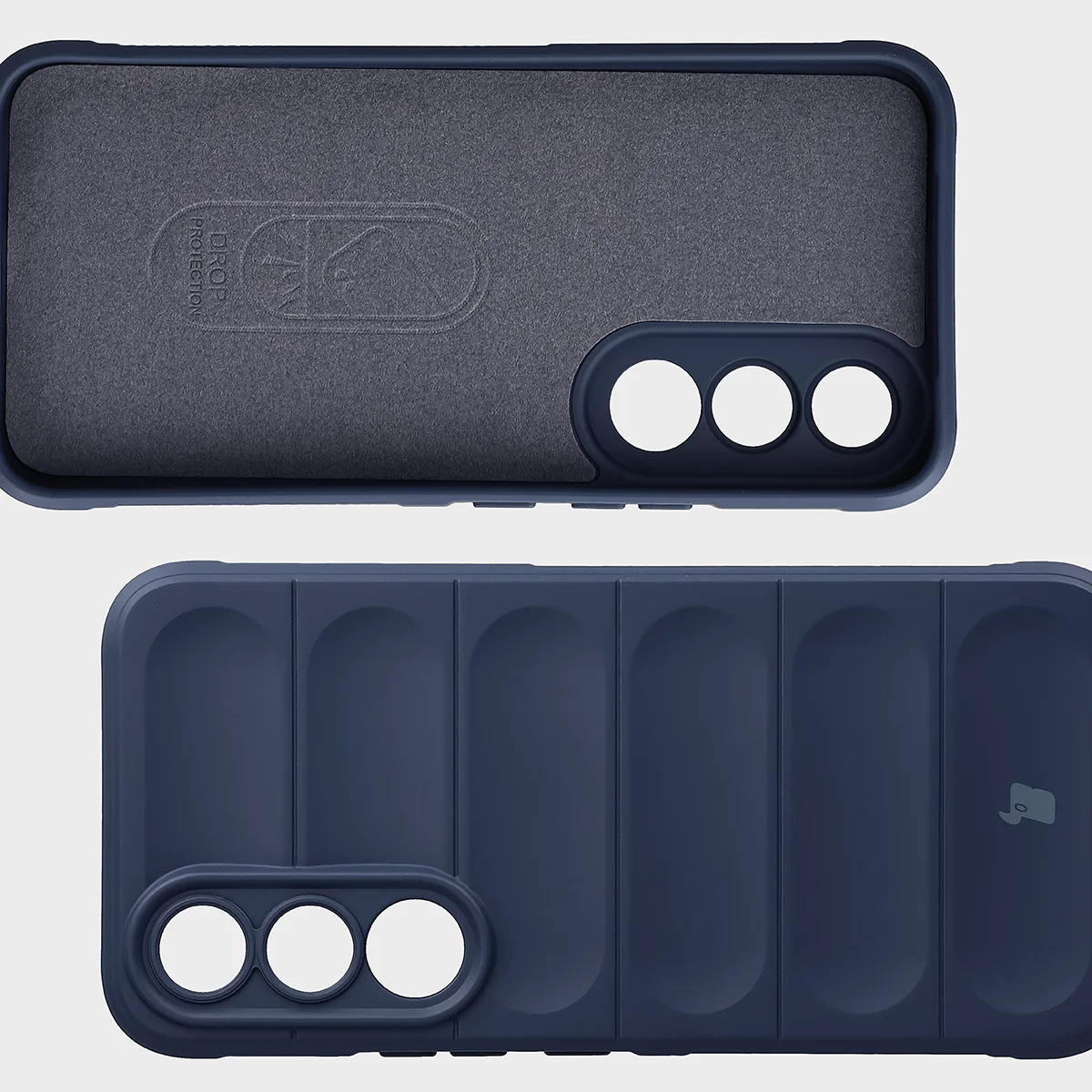 Wyściółka z mikrofibry, wyżłobienia na pleckach i wzmocnione narożniki w etui Bizon Case Tur do Vivo V70 FE 5G