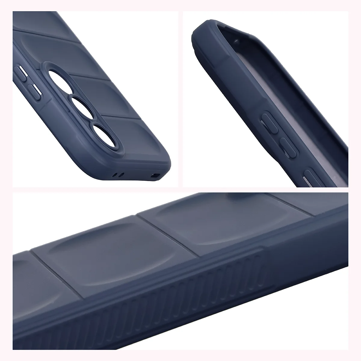 Teksturowane boki i podwyższone krawędzie ekranu i aparatu w etui Bizon Case Tur do Vivo V70 FE 5G