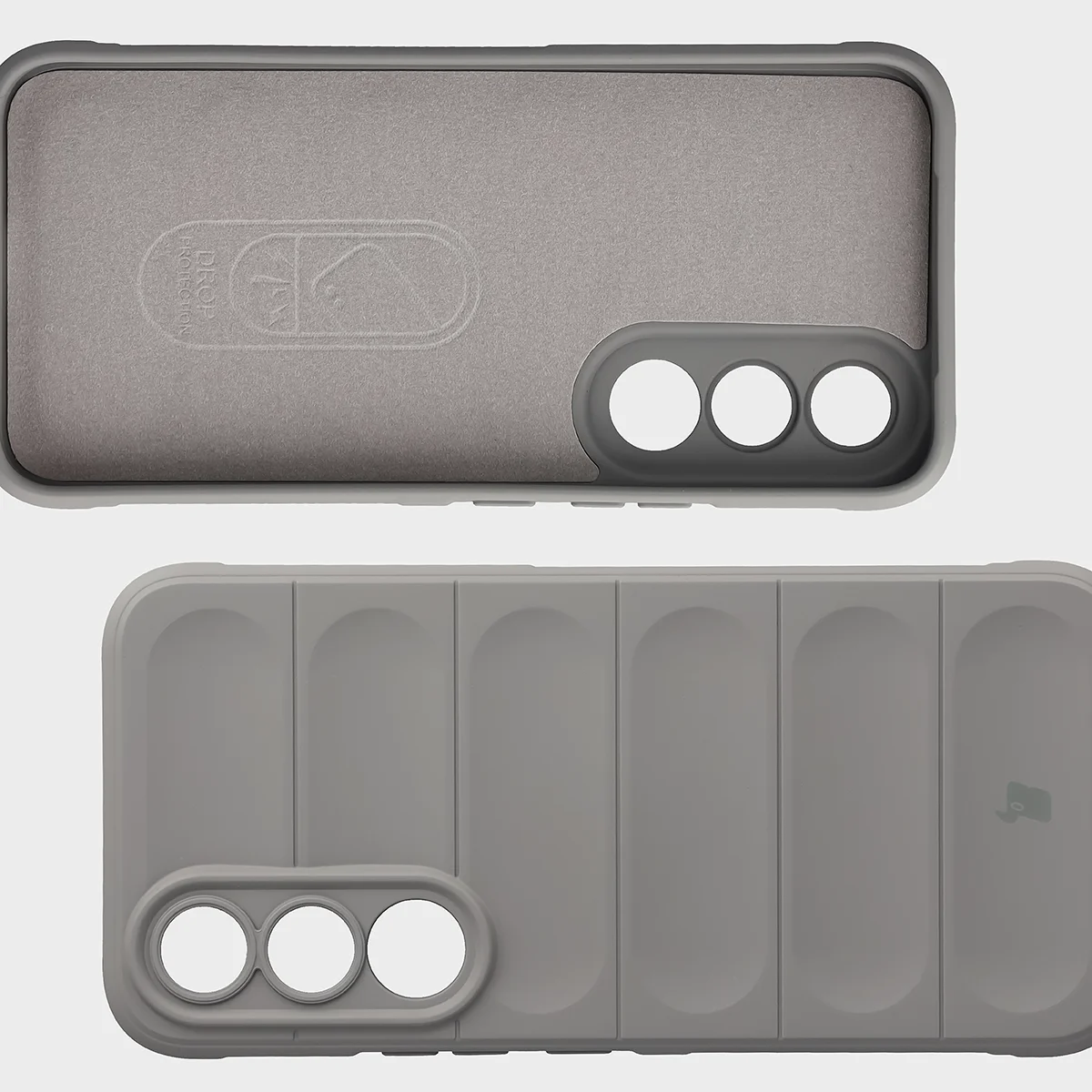Wyściółka z mikrofibry, wyżłobienia na pleckach i wzmocnione narożniki w etui Bizon Case Tur do Vivo V70 FE 5G