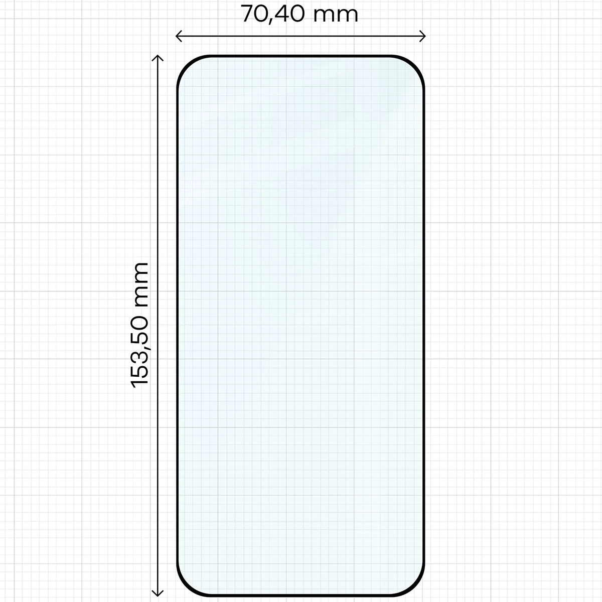 Wymiary szkła Bizon Glass Edge do Vivo V70 5G