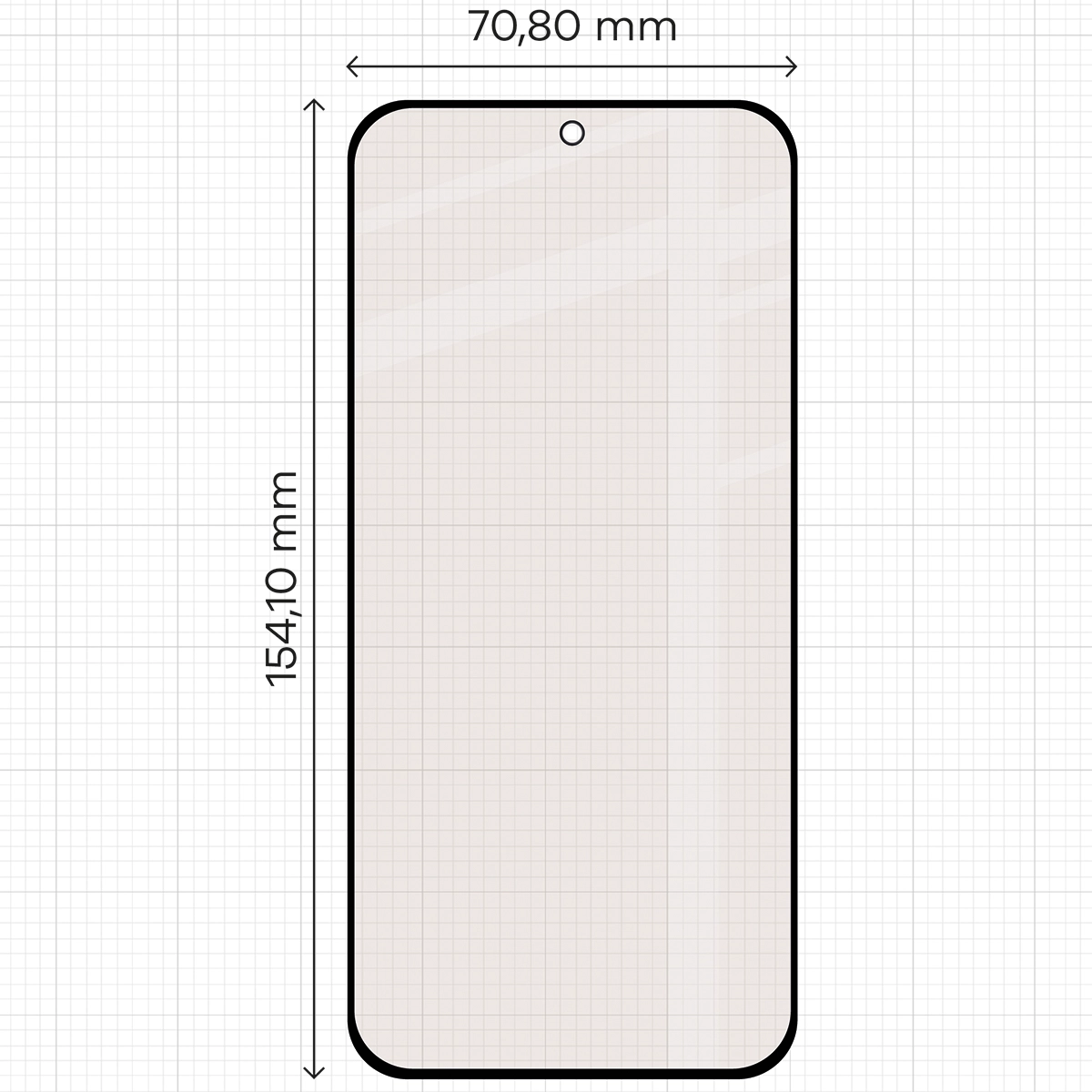 Miarka z wymiarami szkła matowego Bizon Glass Matte Duo do Vivo V70 5G