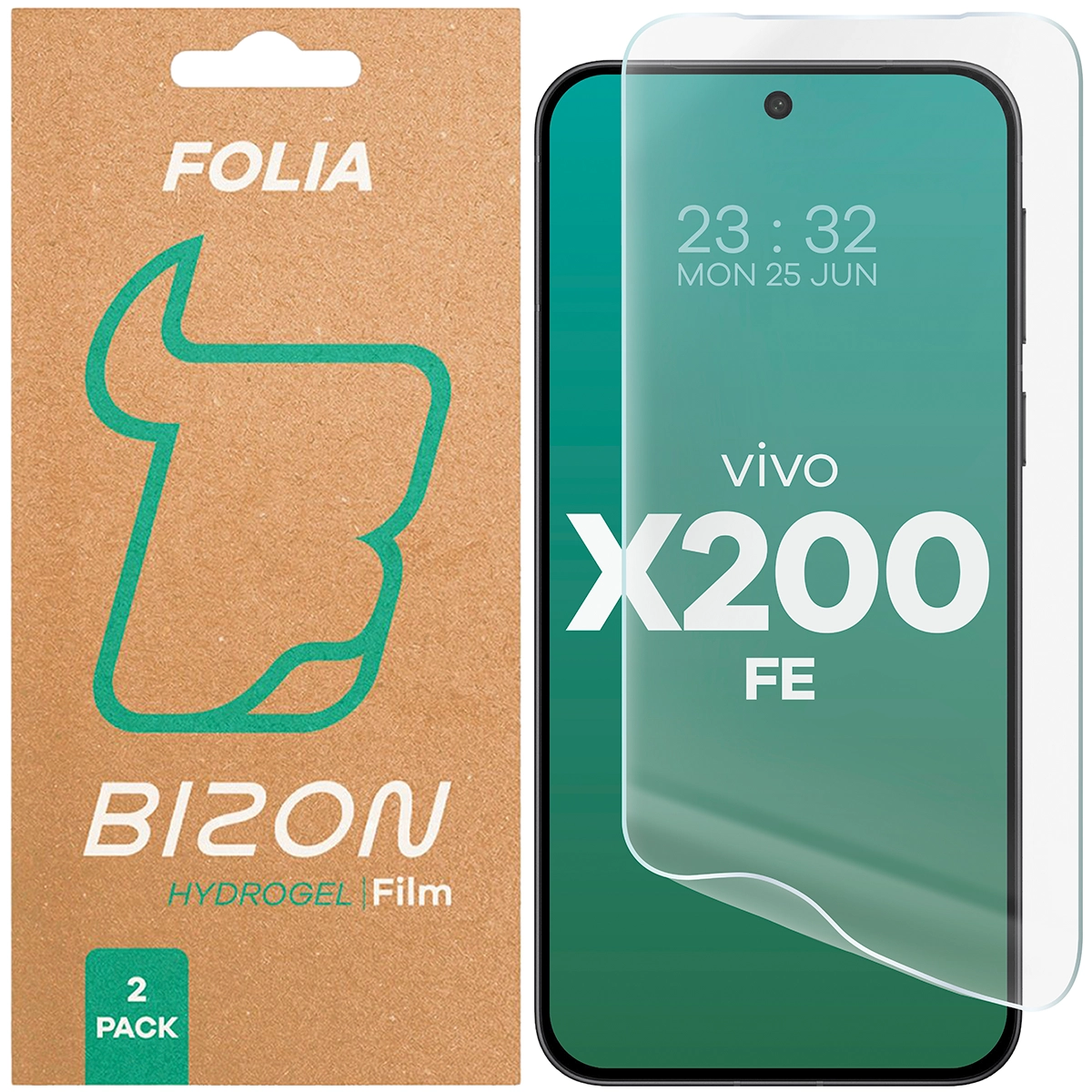 Box and hydrogel film for Bizon Glass Hydrogel Front Duo for Vivo X200 FE