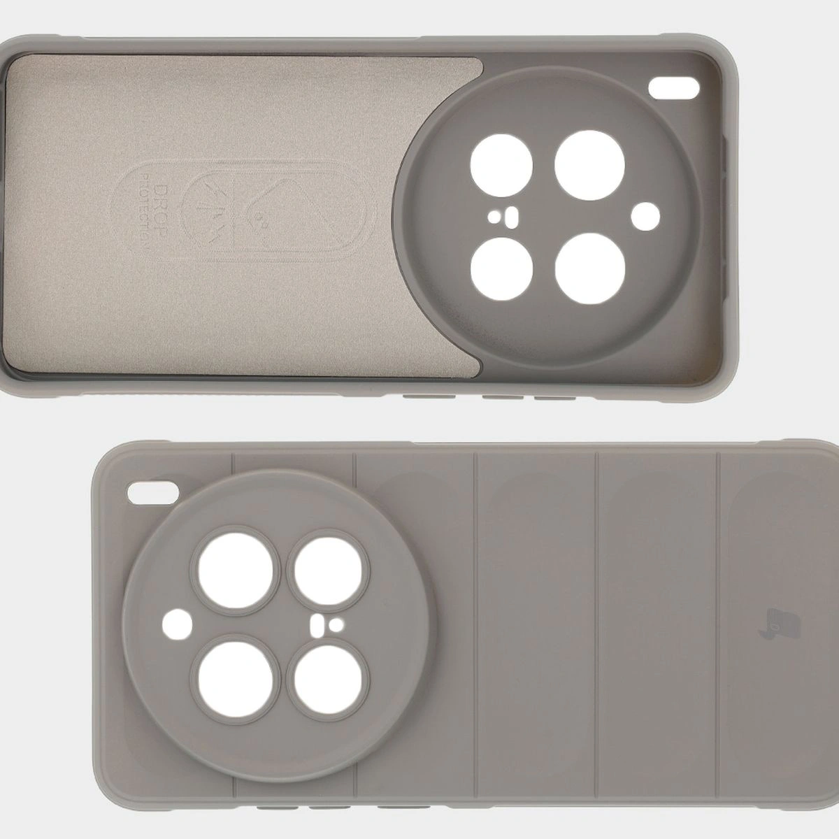 Microfaser-Futter, Vertiefungen auf der Rückseite und verstärkte Ecken in der Bizon Case Tur für Vivo X200 Pro