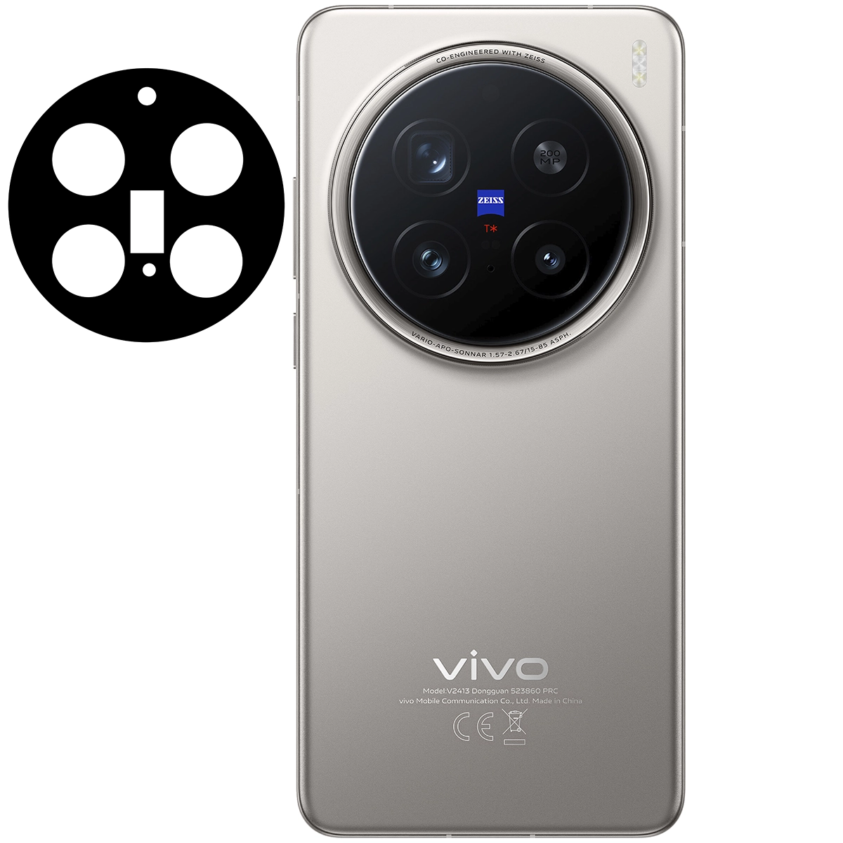 Glas für die Kamera Bizon Glass Lens für Vivo X200 Pro