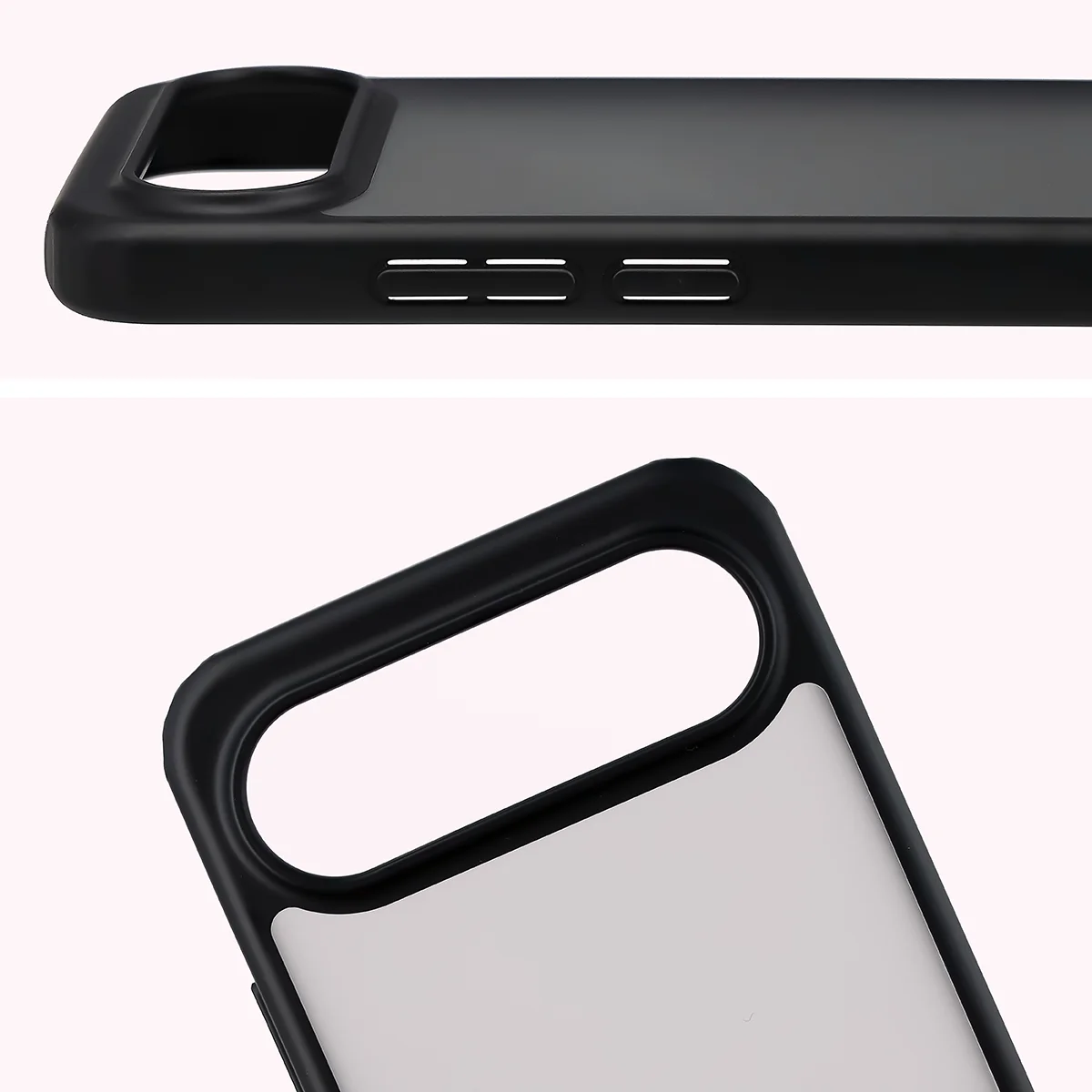 Pełne wycięcie i podwyższone krawędzie aparatu w etui Bizon Case Angelo do Vivo X300 FE