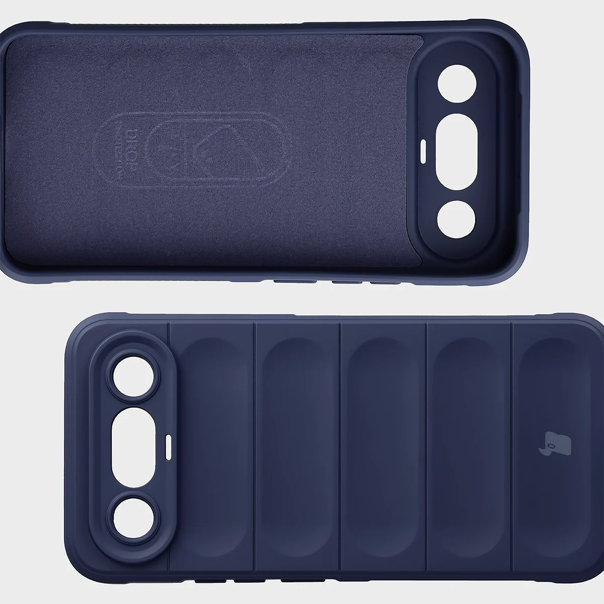 Wyściółka z mikrofibry, wyżłobienia na pleckach i wzmocnione narożniki w etui Bizon Case Tur do Vivo X300 FE