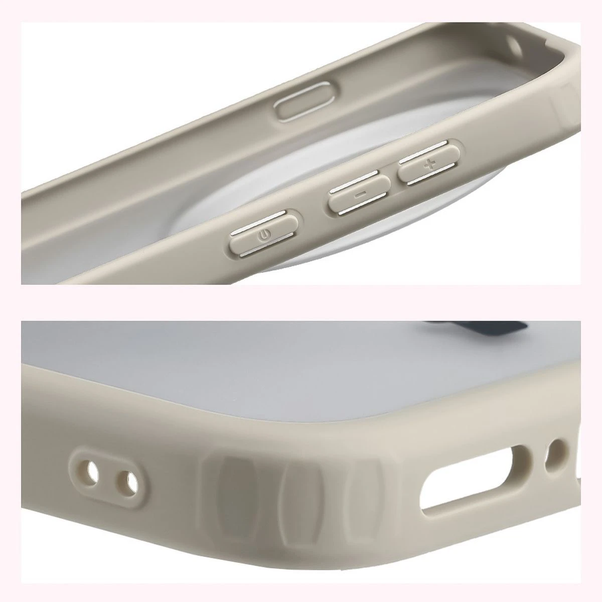 Wzmocnione narożniki i podwyższone ranty ekranu w etui Bizon Case Angelo do Vivo X300 Pro