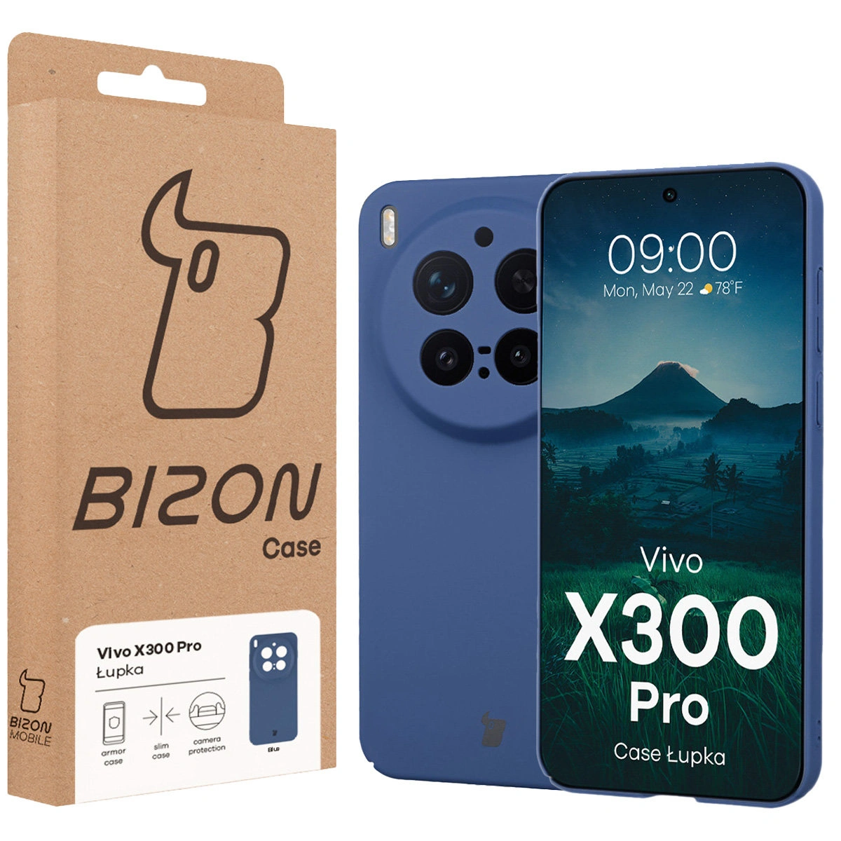 Front of the Bison Case box with a dedicated label for Vivo X300 Pro