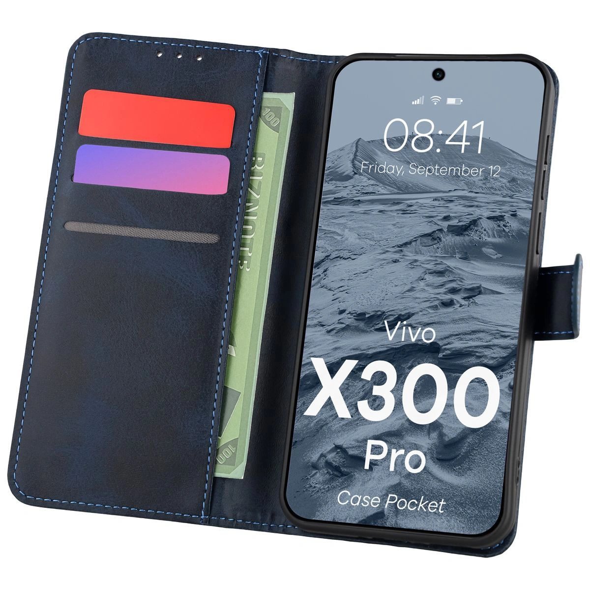 Flap case with card slots Bison Case Pocket for Vivo X300 Pro